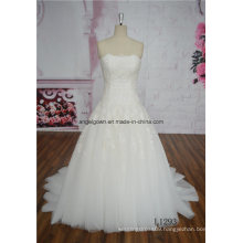 Ball Gown Elegant Strapless Lace Wedding Dress From Guang Zhou